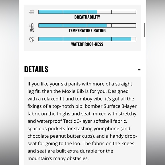 Flylow 2021 Moxie Bib Snow pants - Picture 4 of 5